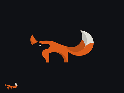 Neg Fox v2 animal flat fox logo space spaceship stars symmetrical