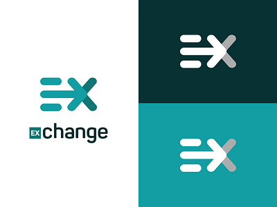 Exchange Logo arrow branding corporate exchange identity logo mark symbol