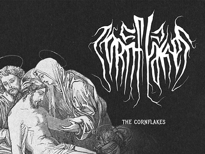 CORNFLAKES - metal band logotype band customtype deathmetal design graphic design identity lettering logo logotype metal metalband music slam type typo typography