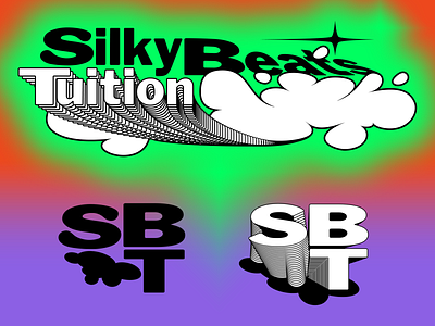 SILKY BEATS TUITION LOGO acid customtype design graphic design label lettering logo music record spotify type