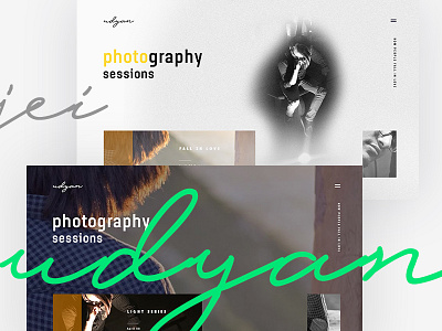 Udyan camera gallery landing page love model photography pictures portfolio session typography web design