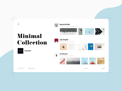 Minimal Collection artists clean collection design flat minimal minimalism modern photography ui web design white