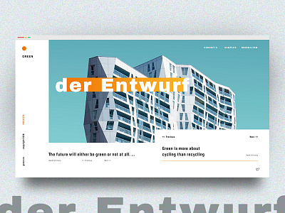 der Entwurf - Web Design architechture art art direction clean concept construction creative design flat interaction interaction design landing page minimal studio ui uiux visual web web design website