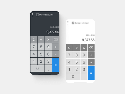 DailyUI #004 Calculator calculator dailyui dailyui 004 dark theme design light theme mobile app ui