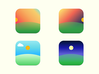 DailyUI #005 App Icon app app icon dailyui gradient icon logo ui weather