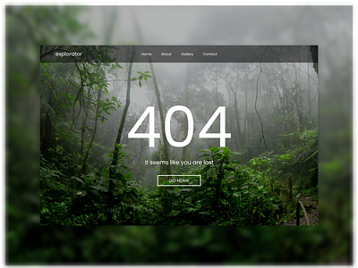 DailyUI #008 404 Page 404 dailyui error error 404 error page green jungle ui website