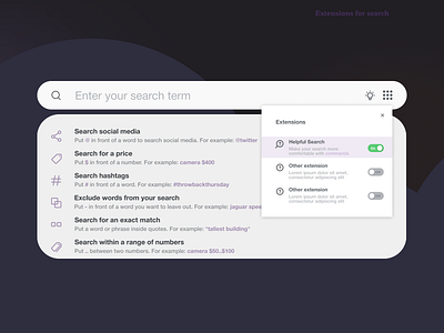 Browser extension for search browser extension design extension search ui ux