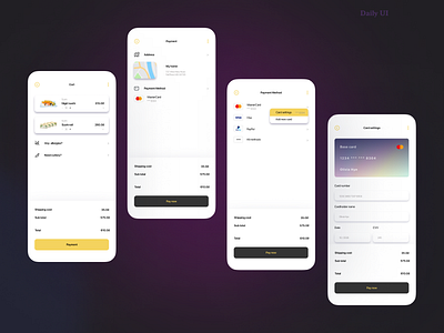 #DailyUI: Credit Card Checkout [and cart]