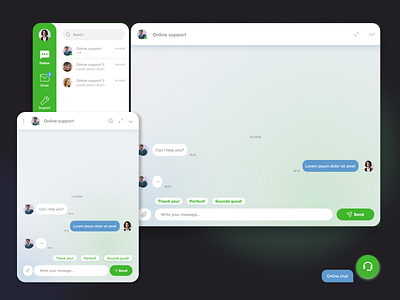 Online support chat chat design online support ui ux
