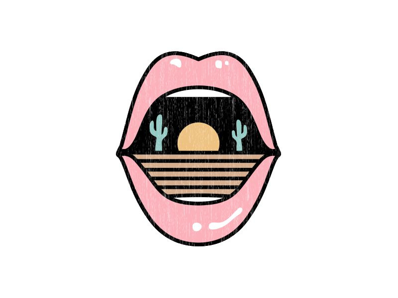 Dry Mouth kiss landscape sunset phoenix arizona saguaro cactus southwest desert lips mouth