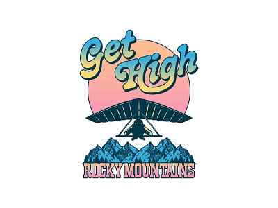 Get High Rockies hang glide landscape mountain para sail rockies rocky mountains sunset