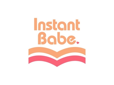 Instant Babe babe heart logo noodles ramen tshirt design