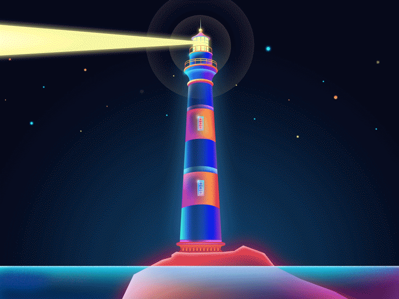 Lighthouse gif lighthouse night shine