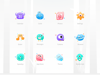 Monster color icon monster theme