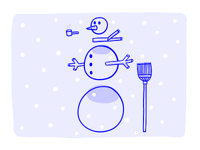 Snowman Anatomy illustration procreate snow snowman winter