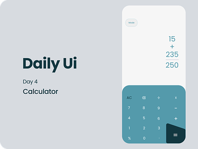 Daily UI Challenge / Day 4 Calculator
