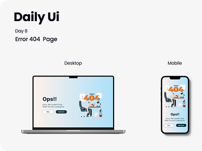 Daily UI / Day 8 Error 404 Page app branding design graphic design illustration logo minimal ui ux vector