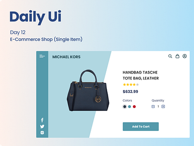 Daily UI / Day 12 E-Commerce Shop