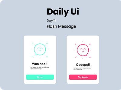 Daily UI / Day 11 Flash Message app branding design graphic design illustration logo minimal ui ux vector