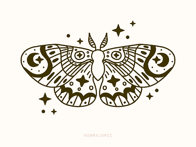 Moth Tattoo Design