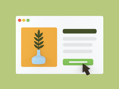 Browser Mockup - Plant Shoppin' browser interface internet online plant shopping