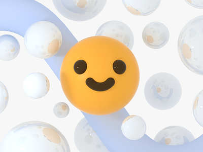 smiley + bubbles