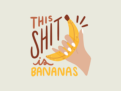 I Ain't No Hollaback Girl banana hand phone typography