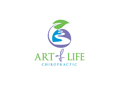 Art of Life - Logo Design graphics health identity leaves letter logo river symbol typeface vector