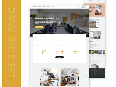 Real Estate Landing Page design landing page real esate ui ux website design