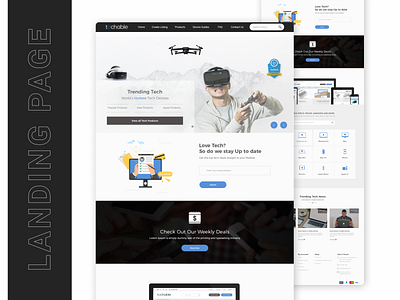 Techable Landing Page design graphic design landing page ui ux vector website design