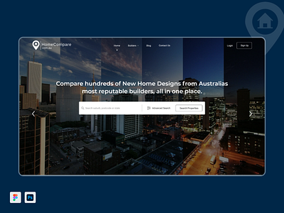 HomeCompare Website Landing Page design landing page real estate real estate landing page ui ux website design