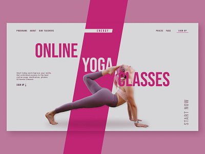 Yoga studio website concept branding design graphic design illustration typography ui ux vector