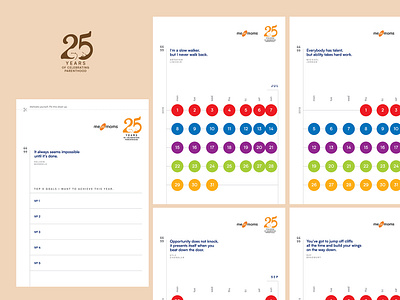 25 Anniversary Calendar branding calendar design concept logo minimalism typography