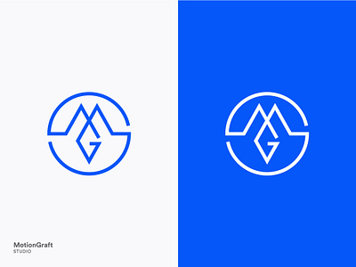 MotionGraft Studio Monogram concept geometric logo minimalism monogram vector