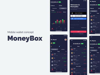 MoneyBox account bank banking bitcoin concept crypto crypto wallet cryptocurrency ios iphone login mobile app money native netflix original profile signin transitions wallet