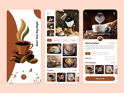 Coffee Shop App Design