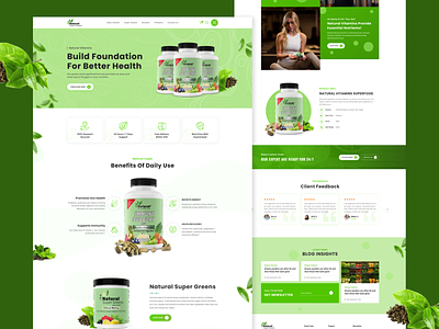 Health Vitamin landing page