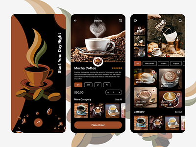 coffee shop app design