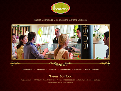 Hotel Green Bamboo page chat design hotel intro intro screen introduce landing landing page ui ux website website banner website concept website interface