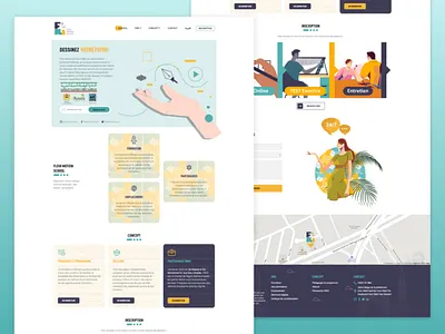 Flow Motion School Web Design design graphic design illustration typography ui vector