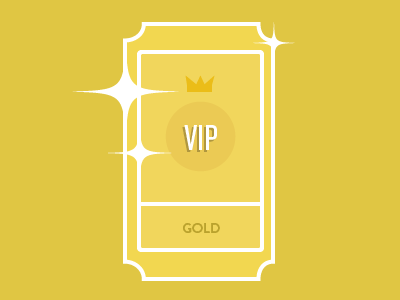 VIP Gold gold ticket vip