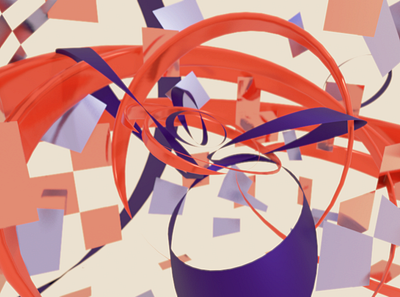 Morning Experiment 3d abstraction blender color curves eevee motion