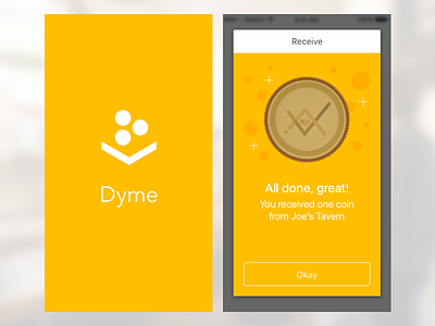 Dyme Dribbble coins ios loyalty mobile rewards