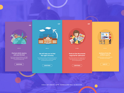 Educational App Onboarding Screens