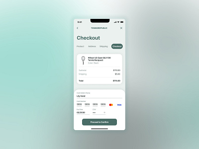 Daily UI Day Two: Checkout app checkout dailyui ios ui userinterface