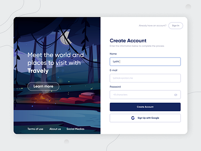 Daily UI Challenge 001 —  Sign Up