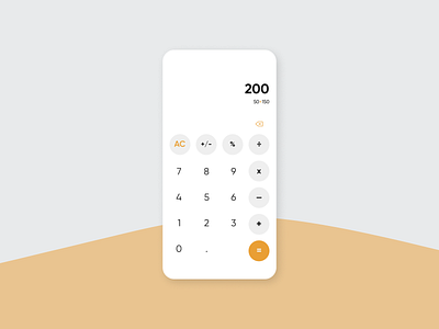 Daily UI Challenge 004 — Calculator app app design design interface design mobile mobile design ui ui design uiux ux