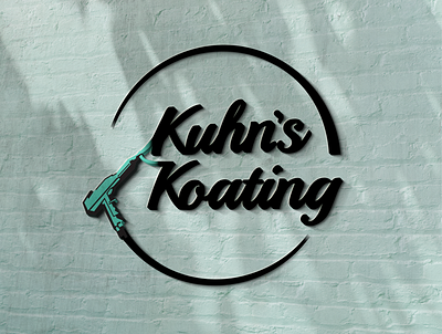 Kuhn's Koating Logo Design bold logo brand identity branding bright design graphic design illustration illustrator logo logo design powder coating typography