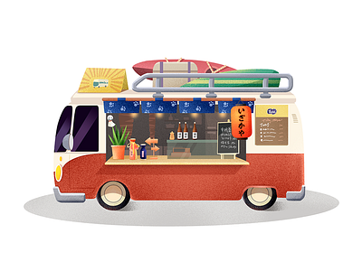 restaurant car car illustration web 插图