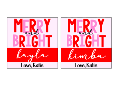 Christmas Gift Tags graphic design